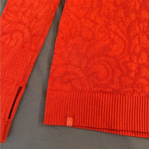 Lululemon Rest Less orange long sleeve - Picture 6 of 6